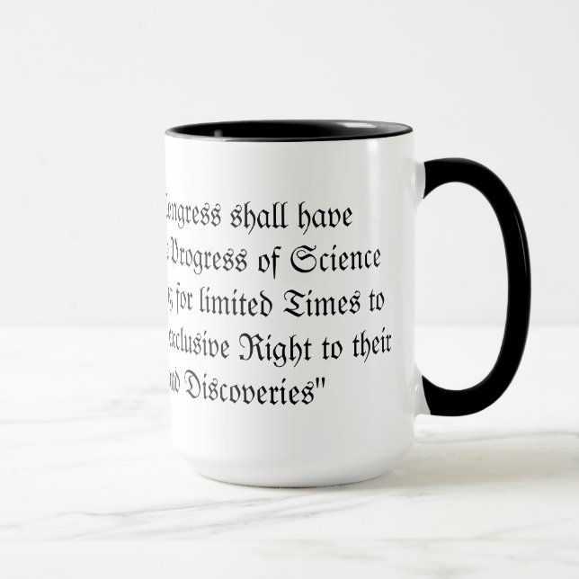 Patent and Copyright Clause (US Constitution) Mug (Right)