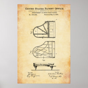 Patent - Piano - Poster