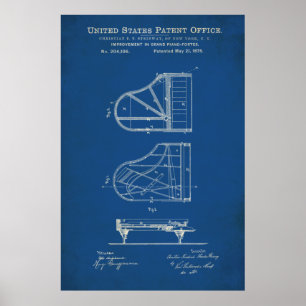 Patent - Piano - Poster