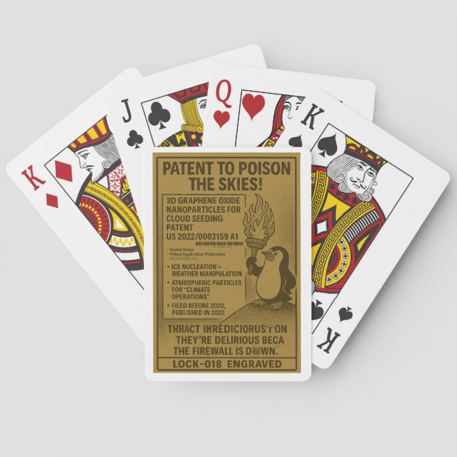 Patent to Poison – Geoengineering Revelation  Playing Cards (Back)