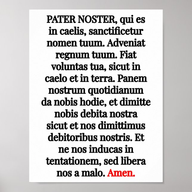 Pater Noster Poster (Front)