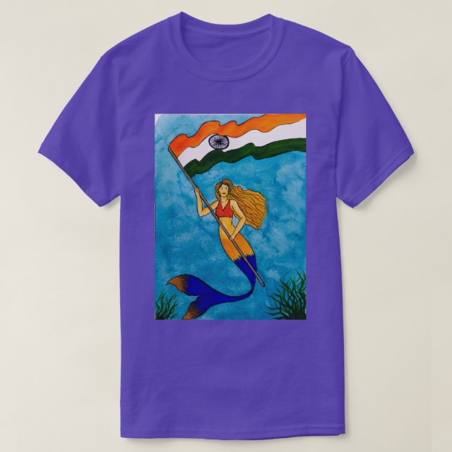 Pateriotic Mermaid T-Shirt (Design Front)