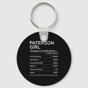 Paterson Girl Funny New Jersey Hometown Key Ring