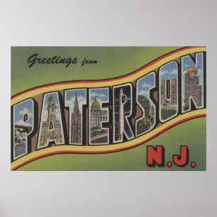 Paterson, New Jersey - Large Letter Scenes Poster