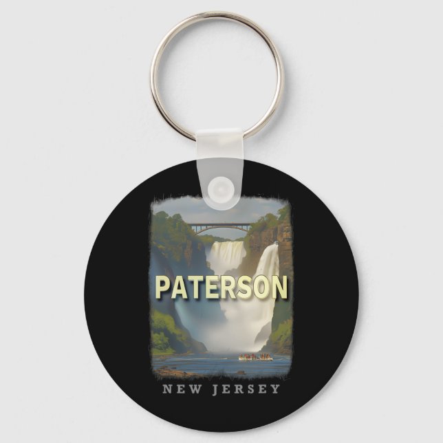 Paterson New Jersey Nj Waterfall Wonderland Sd617  Key Ring (Front)