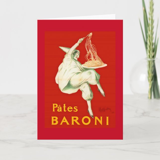 Pates Baroni Cappiello Vintage Advertisement Card (Front)