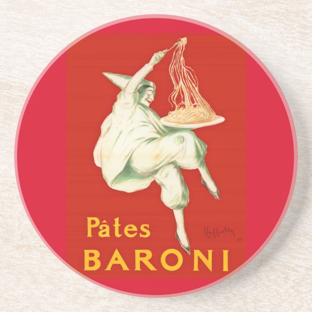 Pates Baroni Cappiello Vintage Advertisement Coaster (Front)