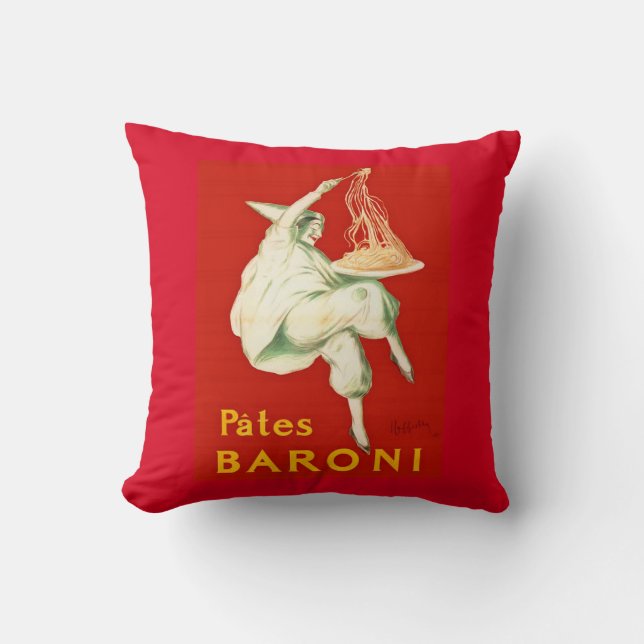 Pates Baroni Cappiello Vintage Advertisement Cushion (Front)