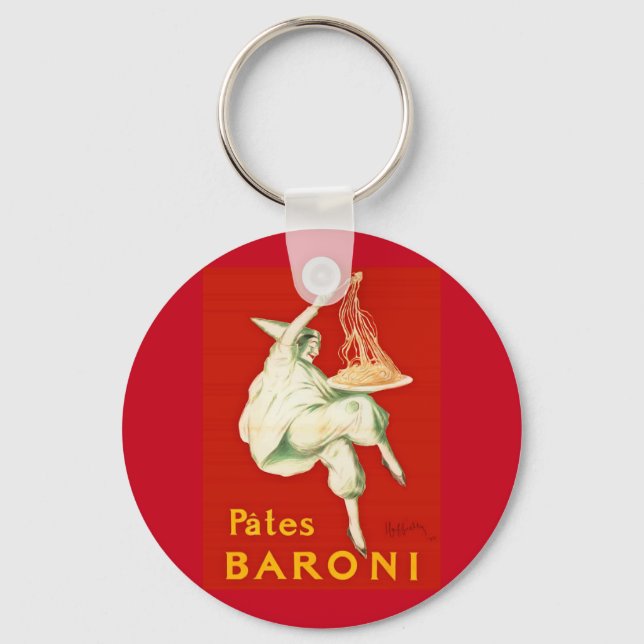 Pates Baroni Cappiello Vintage Advertisement Key Ring (Front)