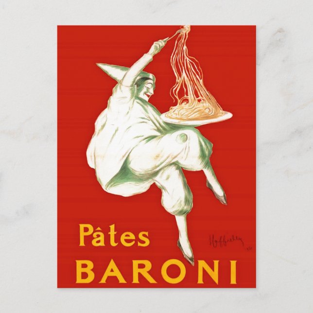 Pates Baroni Cappiello Vintage Advertisement Postcard (Front)