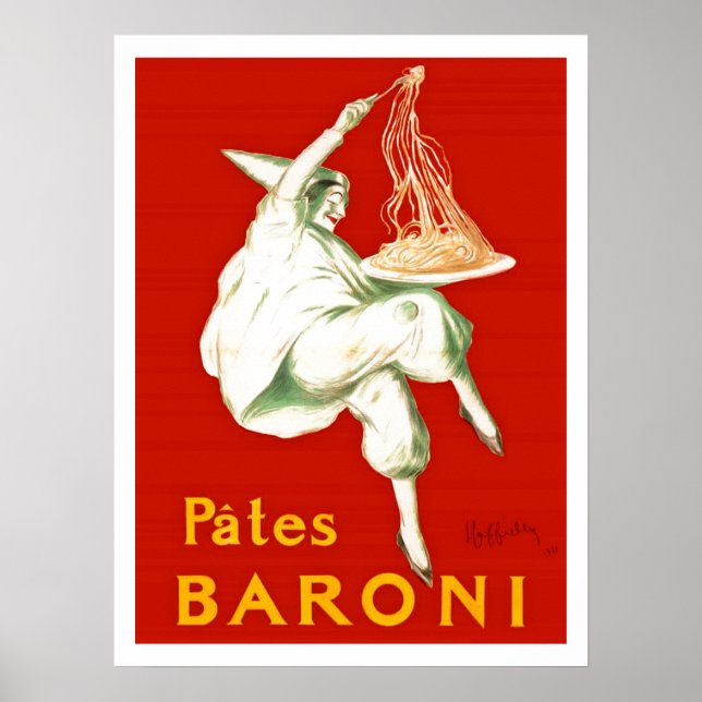 Pates Baroni Cappiello Vintage Advertisement Poster (Front)