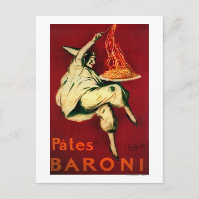 Pates Baroni Vintage PosterEurope Postcard (Front)