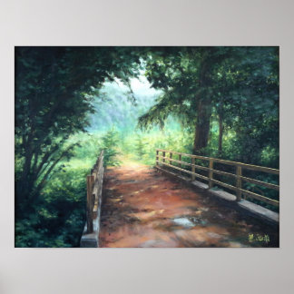 Path across a landscape of nature poster
