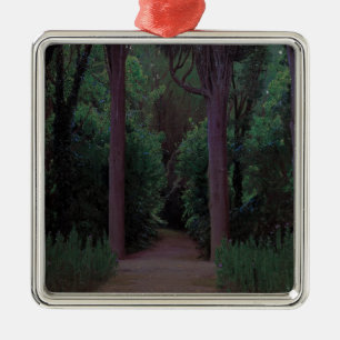Path in a Park (by Santiago Rusiñol) Metal Tree Decoration