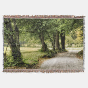 Path in the Country Throw Blanket