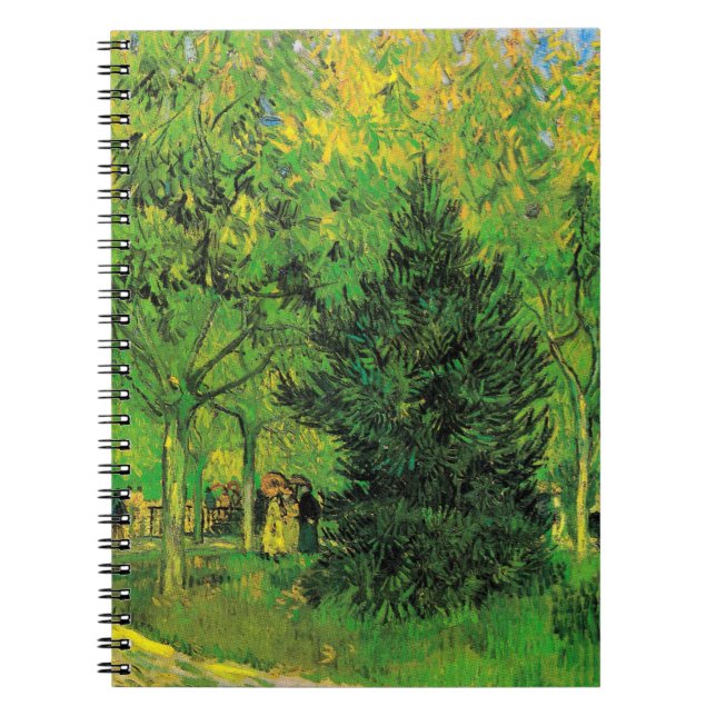 Path in the Park of Arles with Walkers Van Gogh Notebook (Front)