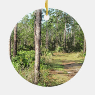 Path In The Woods 2656 Ceramic Tree Decoration