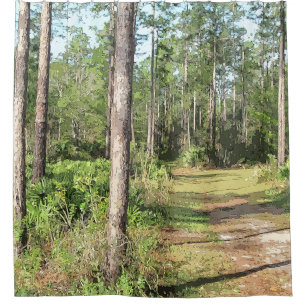 Path In The Woods 2656 Shower Curtain