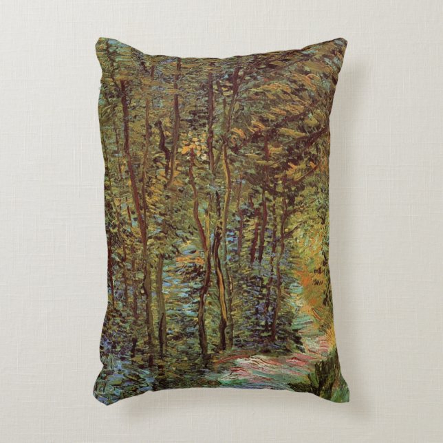 Path in the Woods by Vincent van Gogh Decorative Cushion (Front(Vertical))