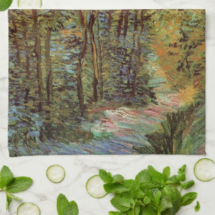 Path in the Woods by Vincent van Gogh Tea Towel
