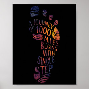 Path Journey. Motivational Meditation Yoga Design Poster