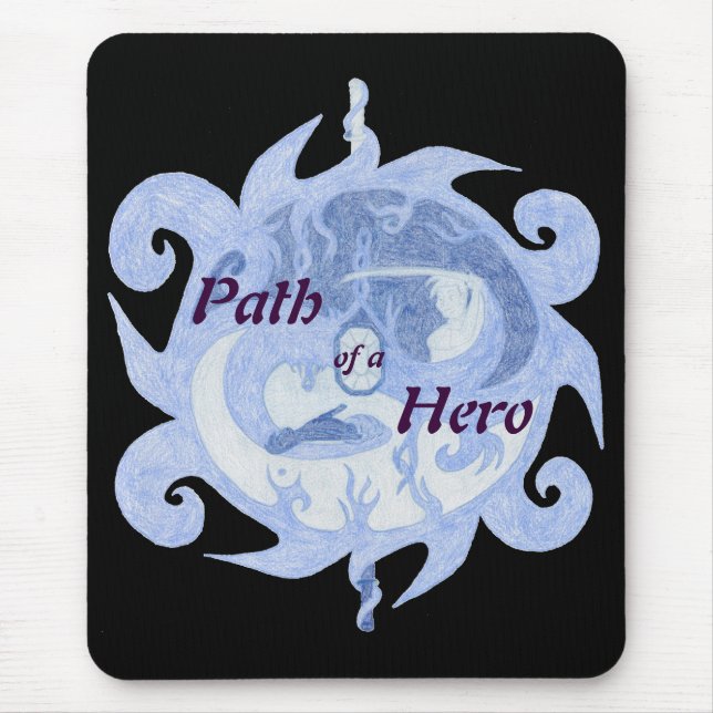 “Path of a Hero” Emblem (with title) Mouse Mat (Front)