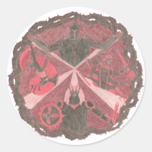 “Path of a Hero” Villains Emblem Classic Round Sticker