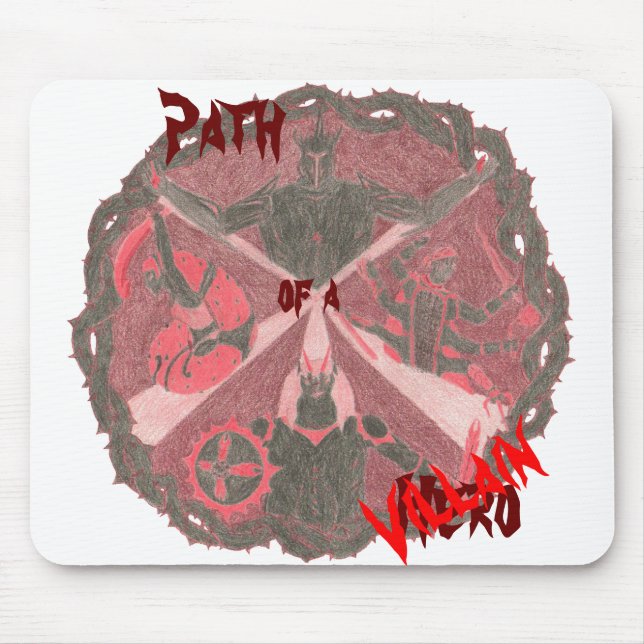 “Path of a Hero” Villains Emblem (with title) Mouse Mat (Front)