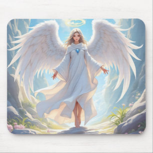 Path of Grace: Angel of Peaceful Ascent Mouse Mat