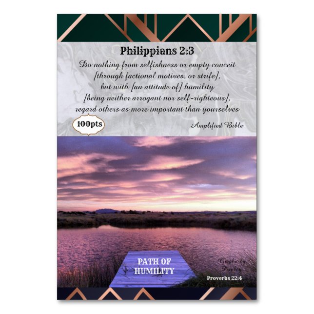 Path of Humility Game Card (Back)