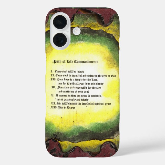 Path of Life Commandments Case-Mate iPhone Case (Back)
