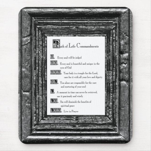 Path of Life Commandments Mouse Mat (Front)