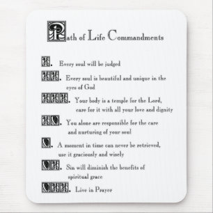 Path of Life Commandments Mouse Mat
