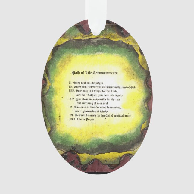 Path of Life Commandments Ornament (Front)