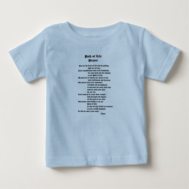 Path of Life Prayer Baby T-Shirt (Front)
