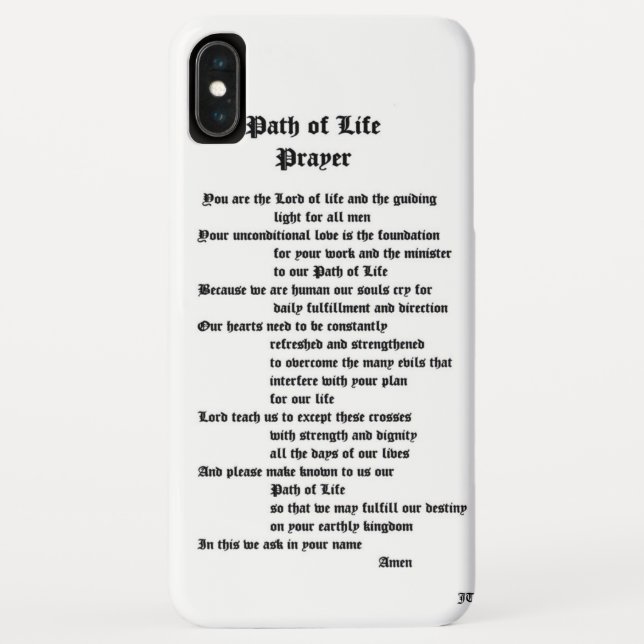 Path of Life Prayer Case-Mate iPhone Case (Back)