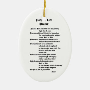 Path of Life Prayer Ceramic Tree Decoration