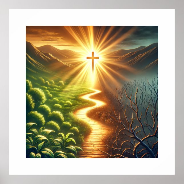 Path of Light and Shadow Inspirational Poster (Front)