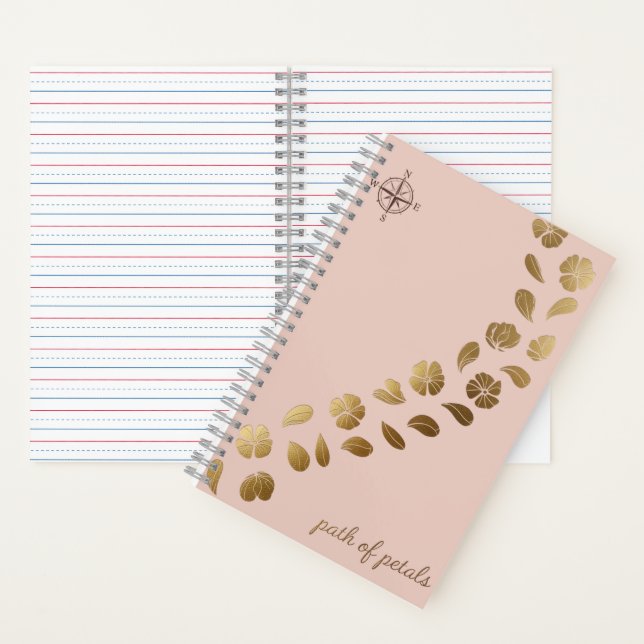 Path of Petals – Elegant Gold Flower Trail Journal (Inside)