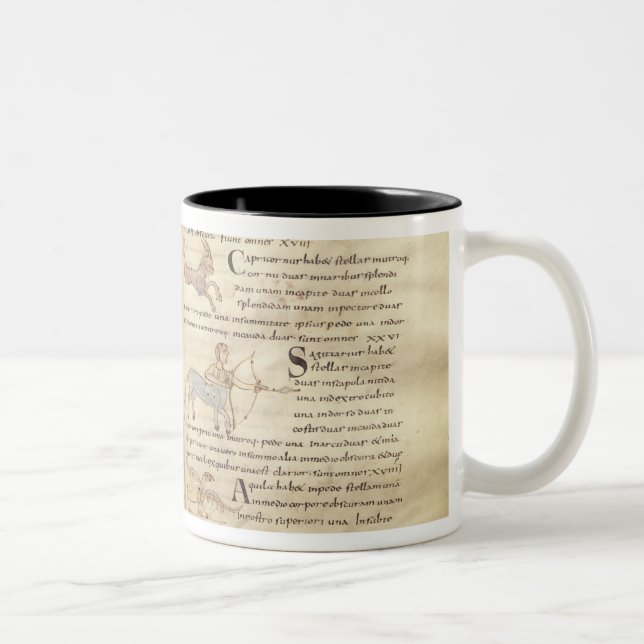 Path of the moon across the constellations Two-Tone coffee mug (Right)