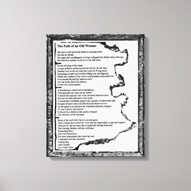 Path of The Old Woman Canvas Print (Front)