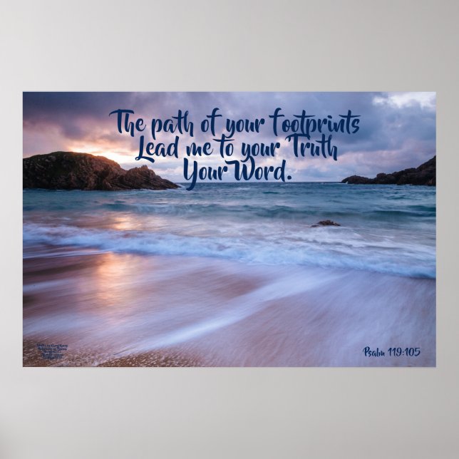 Path of your Footprints Ocean Matte Poster (Front)