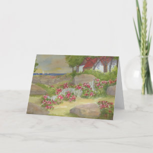 Path on School House Lane Monhegan Island Maine  Card