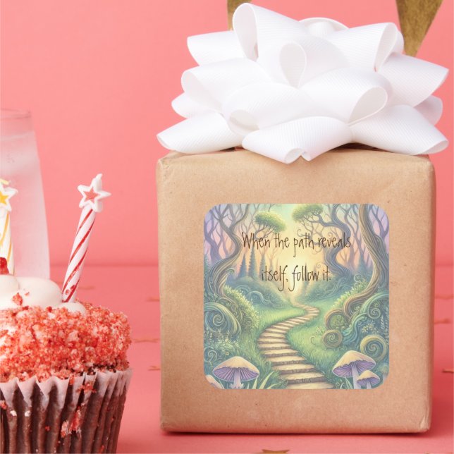 Path & Quote Square Sticker (Party)