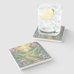 Path & Quote Stone Coaster