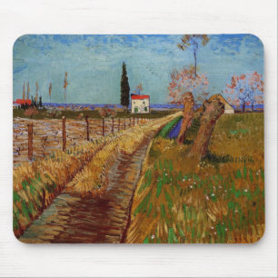 Path Through a Field, Willows by Vincent van Gogh Mouse Mat