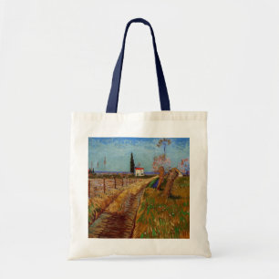 Path Through a Field, Willows by Vincent van Gogh Tote Bag