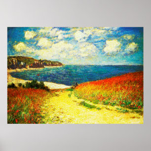 Path Through the Corn at Pourville, 1882 Poster