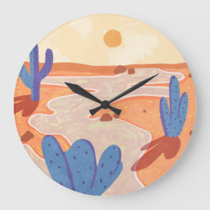 Path Through the Painted Desert Large Clock