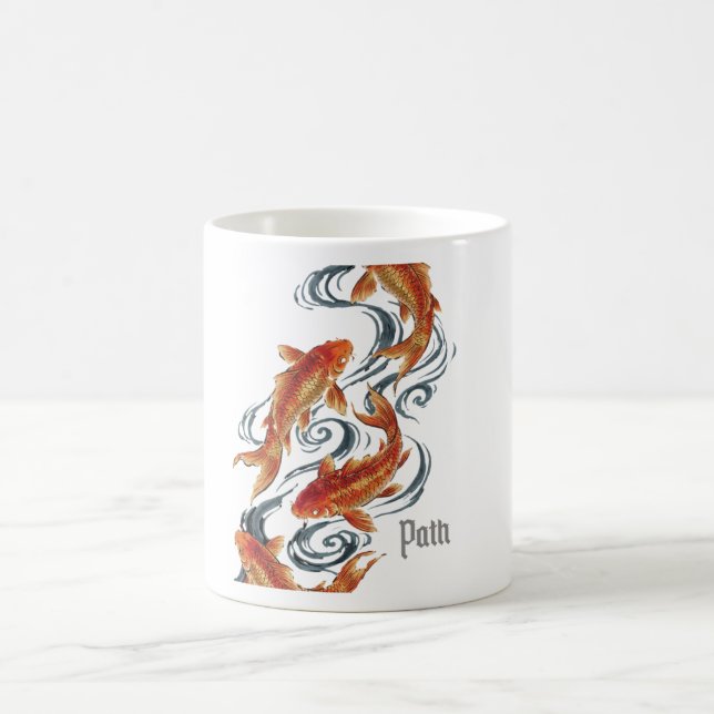Path – Timeless Koi Symbol of Growth, Direction Coffee Mug (Center)